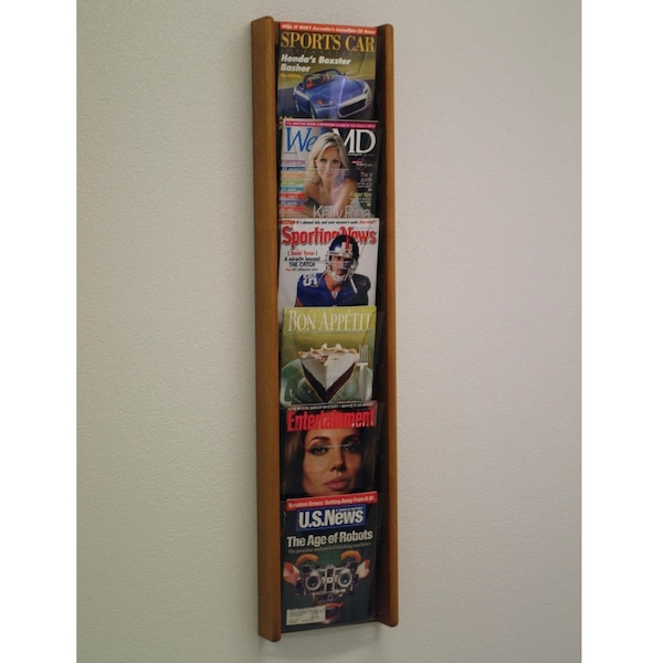 Vertex 6 in. Stance 6 Pocket Wall Display - Black, Light Oak & Medium Oak VE3952940 - main